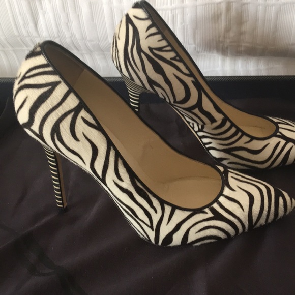 Brian Atwood Shoes New Brian Atwood Cassandra Zebra Print Pumps